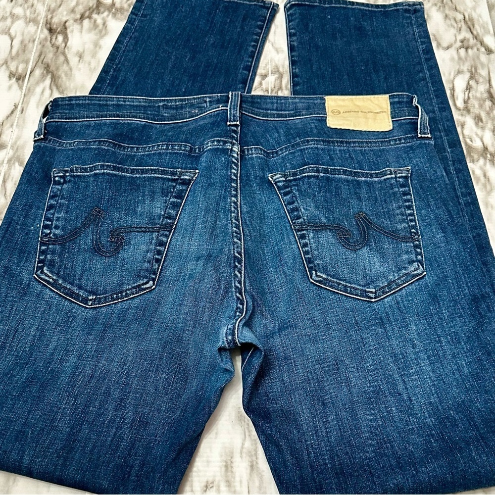 AG Adriano Goldschmied Dark Blue Wash Slim Straight Leg Jeans Matchstick - Picture 8 of 12